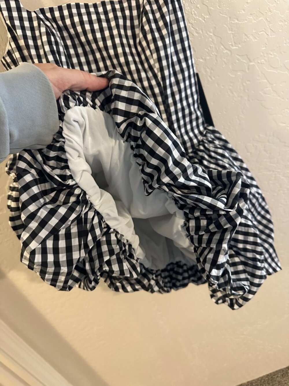 NWT Fashion Nova Luxe Austin Poplin Black & White Gingham Milkmaid Mini Dress - Picture 5 of 13